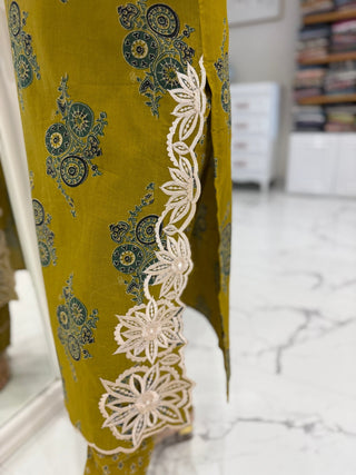 Kalamkari Cut Work Set - Preetibora