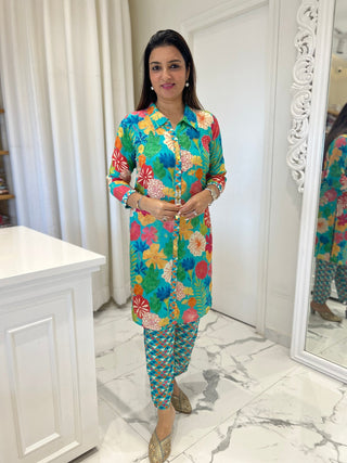 Floral Pearl and Acrylic Coord Set - Preetibora