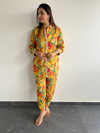Floral Thread and Shell Work Coord - Preetibora