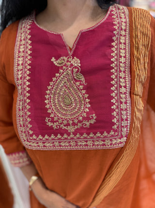Zari Chanderi Set