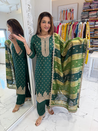 Green Graceful Suit Set