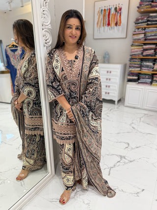 Kalamkari Farshi Salwar Set