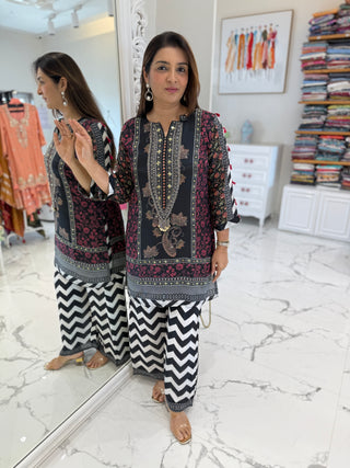 Black Blossom Coord Set