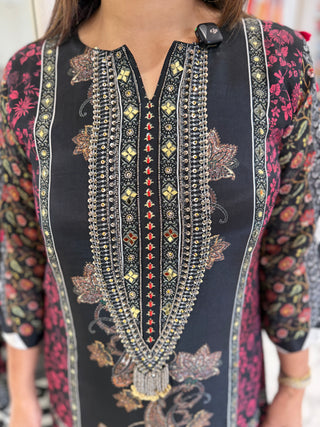 Black Blossom Coord Set