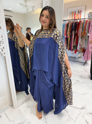 Royal Blue Dhoti Set