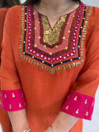 Veda Mul Chanderi Set