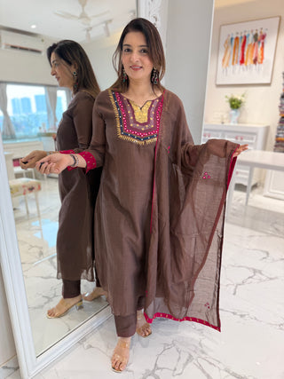 Veda Mul Chanderi Set