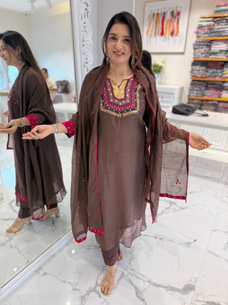 Veda Mul Chanderi Set