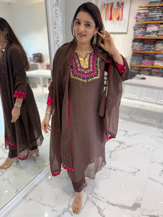 Veda Mul Chanderi Set