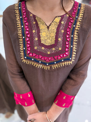 Veda Mul Chanderi Set