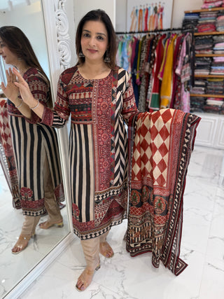 Ethnic Kalamkari Kurta Set