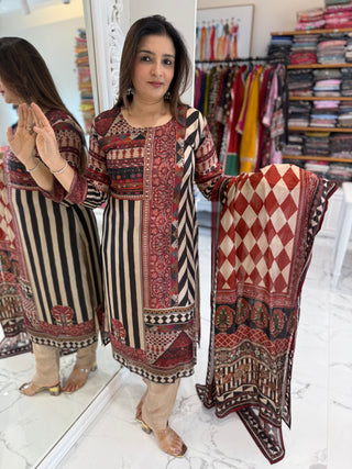 Ethnic Kalamkari Kurta Set