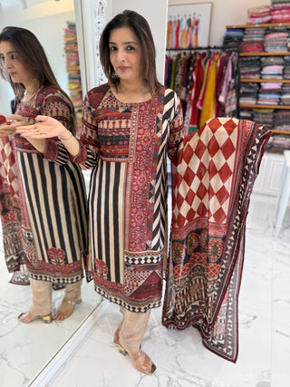 Ethnic Kalamkari Kurta Set