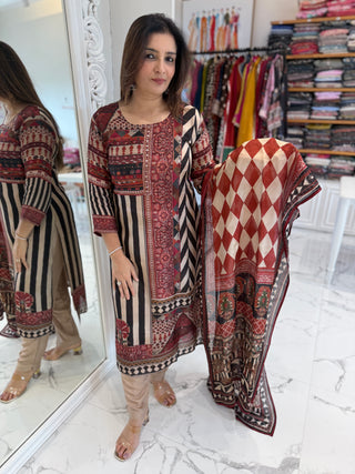 Ethnic Kalamkari Kurta Set