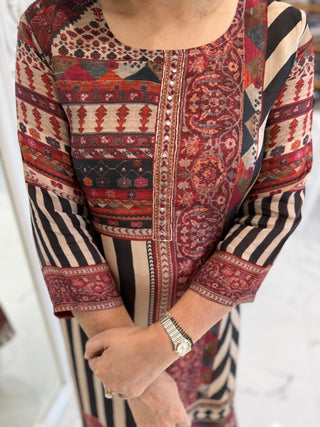 Ethnic Kalamkari Kurta Set