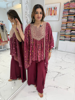 Maroon Suhana kaftan Set