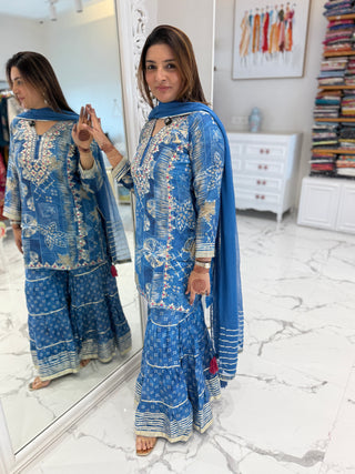 Bandhej Bloom Sharara Set