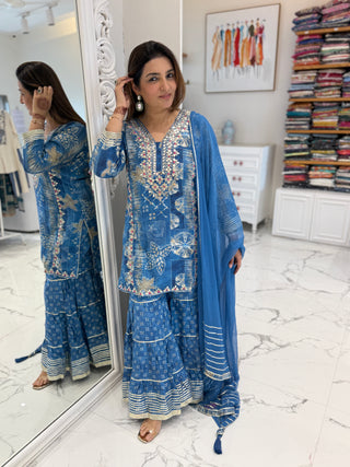 Bandhej Bloom Sharara Set