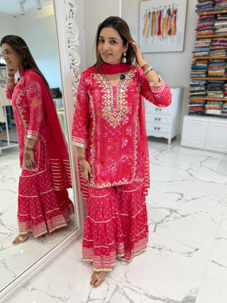 Bandhej Bloom Sharara Set