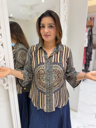 Ajrakh Kalamkari Shirt