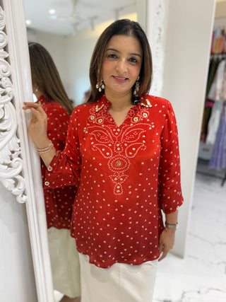 Bandhani Sequin Shirt