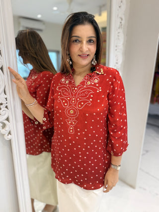 Bandhani Sequin Shirt