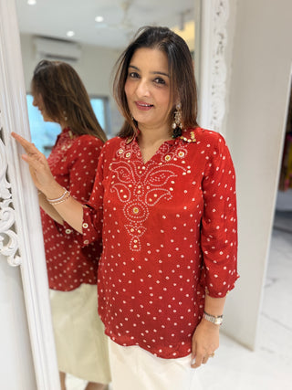 Bandhani Sequin Shirt