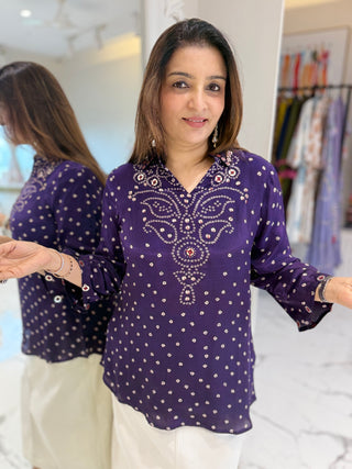 Bandhani Sequin Shirt
