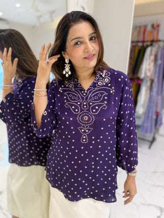 Bandhani Sequin Shirt