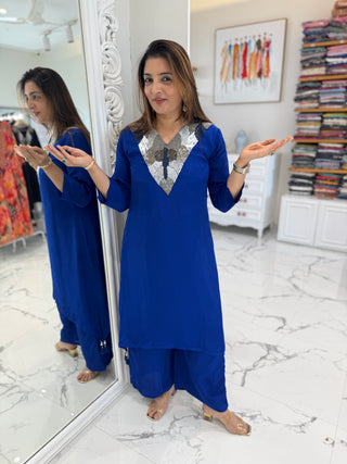 Crepe Tail Cut Coord Set