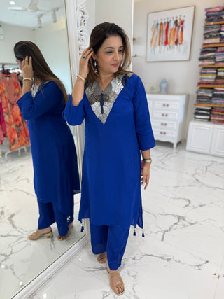 Crepe Tail Cut Coord Set