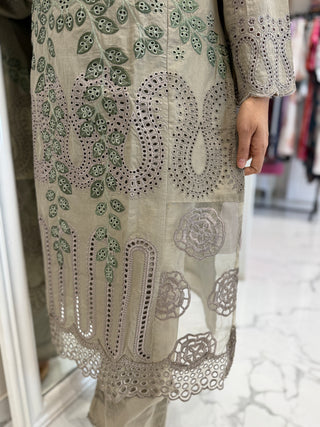 Rose Schiffli Suit Set