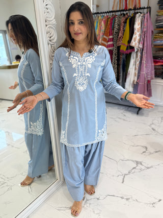 Delicate Cutwork Farshi Set