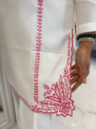 Delicate Cutwork Farshi Set