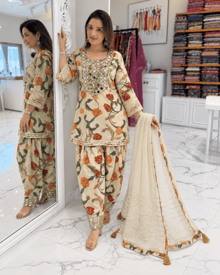 Aaina Bloom Suit Set - Preetibora