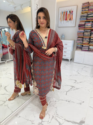 Ajarak Cutwork Set - Preetibora