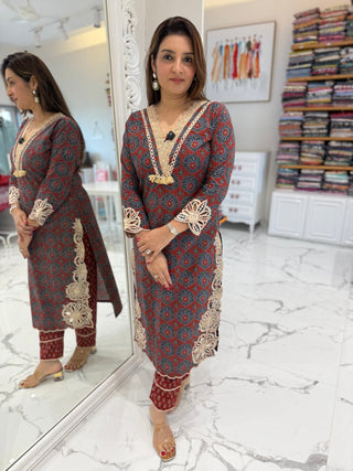 Ajarak Cutwork Set - Preetibora