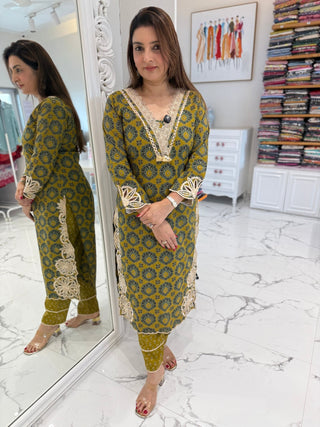Ajarak Cutwork Set - Preetibora