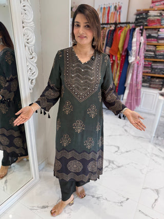 Ajrakh Bloom Coord Set - Preetibora