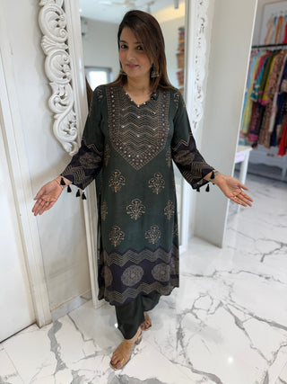Ajrakh Bloom Coord Set - Preetibora