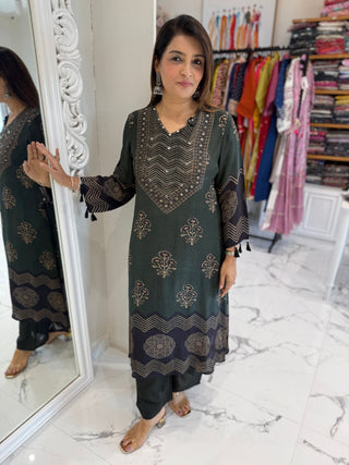 Ajrakh Bloom Coord Set - Preetibora