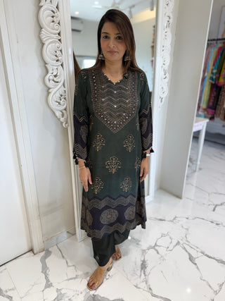 Ajrakh Bloom Coord Set - Preetibora