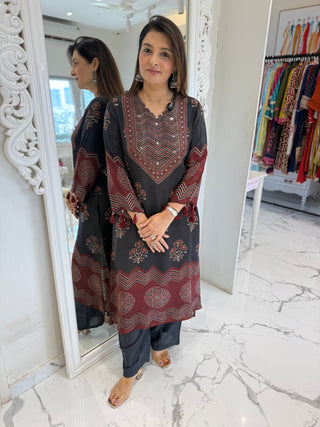 Ajrakh Bloom Coord Set - Preetibora