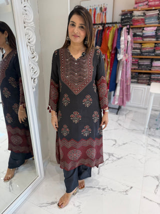 Ajrakh Bloom Coord Set - Preetibora