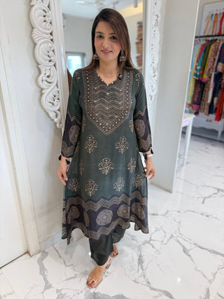 Ajrakh Bloom Coord Set - Preetibora