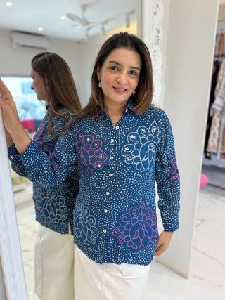 Bahaar Bandhej Shirt - Preetibora