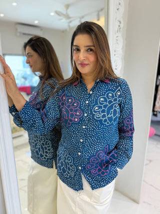 Bahaar Bandhej Shirt - Preetibora