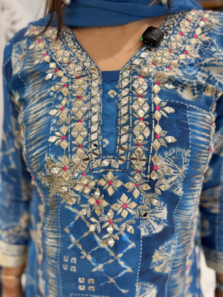 Bandhej Bloom Sharara Set - Preetibora