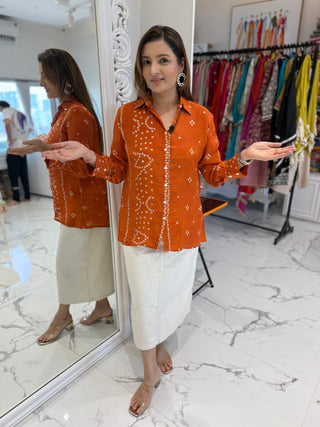 Bandhej Shirt - Preetibora