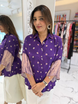Bandhej Tie dye Shirt - Preetibora